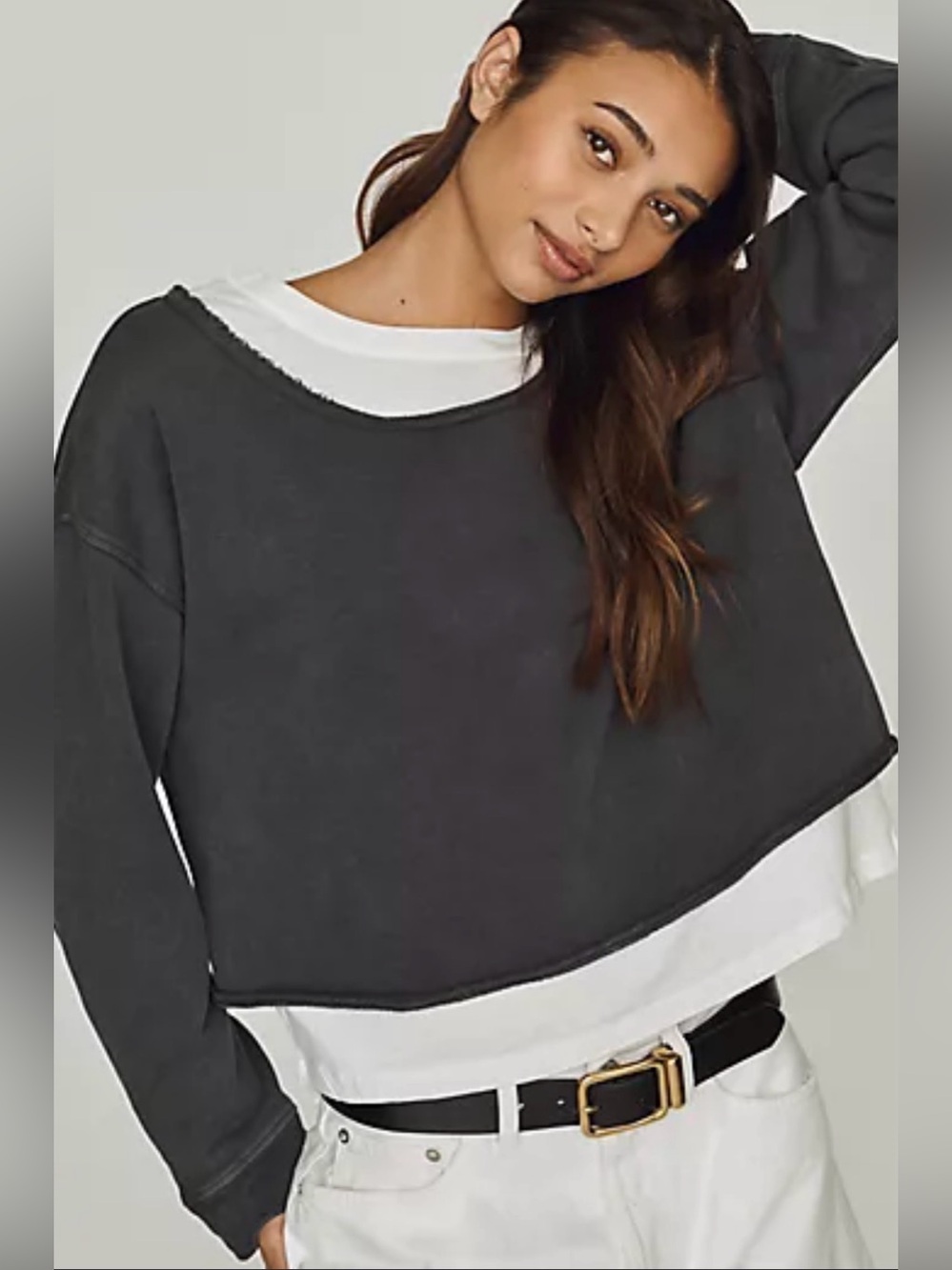 Pilcro by Anthropologie Layered Twofer Pullover
Size XS